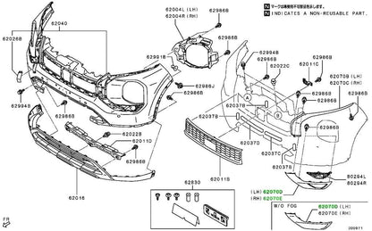 NEW Genuine Mitsubishi Front Bumper Side Garnish LH RH Set OEM 6407A273 6407A2741
