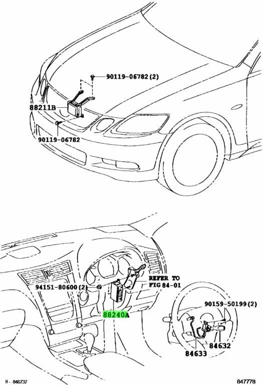 Genuine TOYOTA Lexus GS450H Distance ControlComputer Assy 88240-30520 88240305200