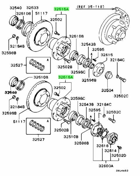 OEM Mitsubishi Montero Pajero Front Wheel Hub MB891088 Genuine1