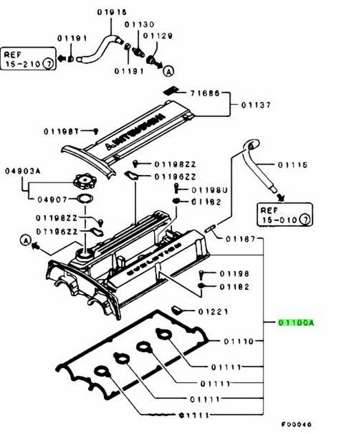 Genuine Mitsubishi Lancer Evo CT9A 4G63 Rocker Cover MD3703401