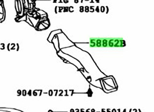 OEM TOYOTA Lexus HS250H Console Box Air Duct No.2 HVAC 58862-75021 58862750210