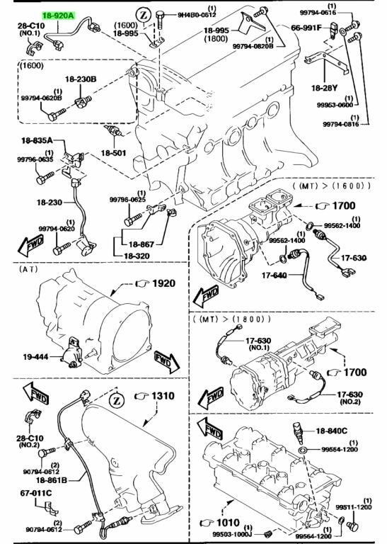 Genuine Mazda Ignition Knock (Detonation) Sensor JEB3-18-921A1