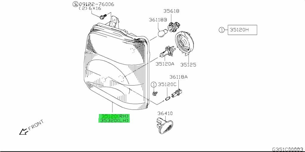 Suzuki Carry Every DA63T DA65T Headlight LH RH Set OEM 35120-67H10 35320-67H111