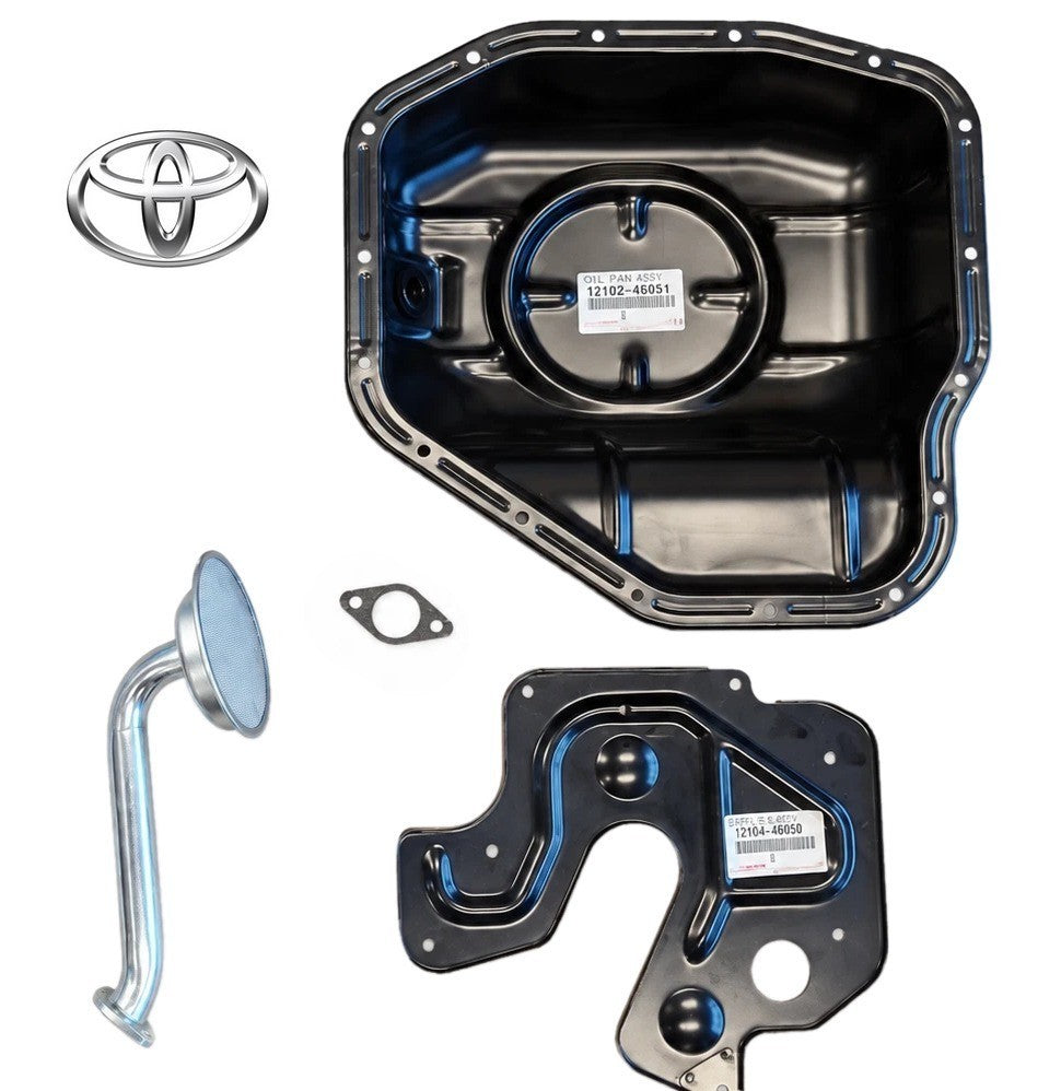 Genuine Toyota Supra 1JZ 2JZ Rear Sump Oil Pan Baffle Strainer 4pc Set OEM Kit0