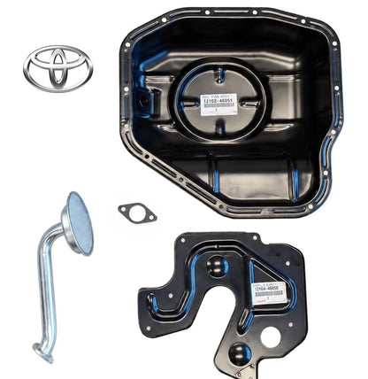 Genuine Toyota Supra 1JZ 2JZ Rear Sump Oil Pan Baffle Strainer 4pc Set OEM Kit0
