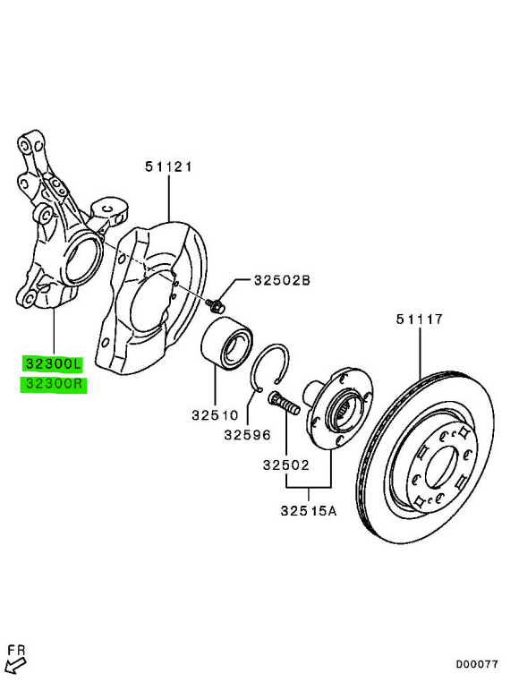 OEM Genuine Mitsubishi KNUCKLE RH＆LH SET Attrage MirageG4 A13A 3870A115 3870A116