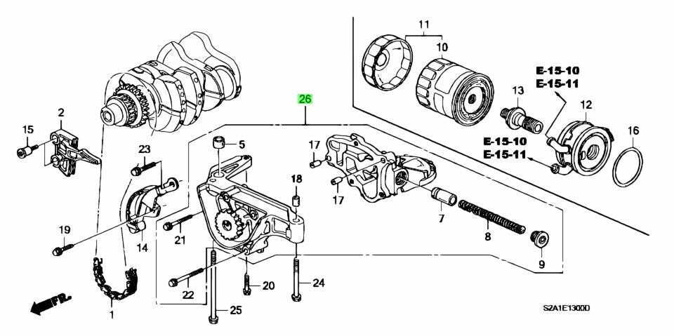 OEM Genuine Honda S2000 F-SERIES F20C F20C1 F20C2 F22C 15100-PCX-023 Oil Pump