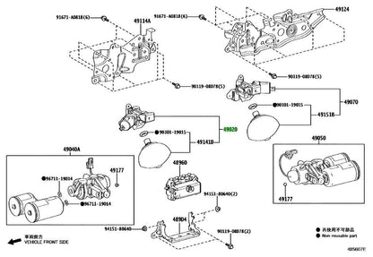 Genuine TOYOTA Lexus Front Suspension ControlValve RH/LH 490A0-60020 490B0-60020