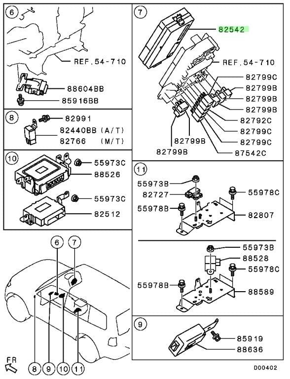 Genuine Mitsubishi Montero Pajero V88W ETACS Time Alarm Control Unit 8637B1191