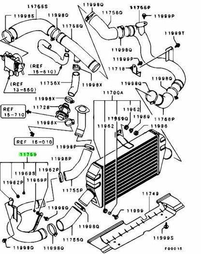 Genuine Mitsubishi Lancer Evo 7 8 9 CT9A Intercooler Inlet Air Pipe MR5716011