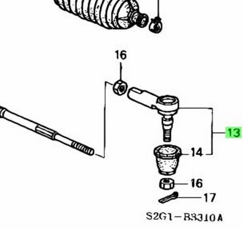 NEW Genuine Honda Tie Rod End Assembly RH OEM 53540-SX8-T011
