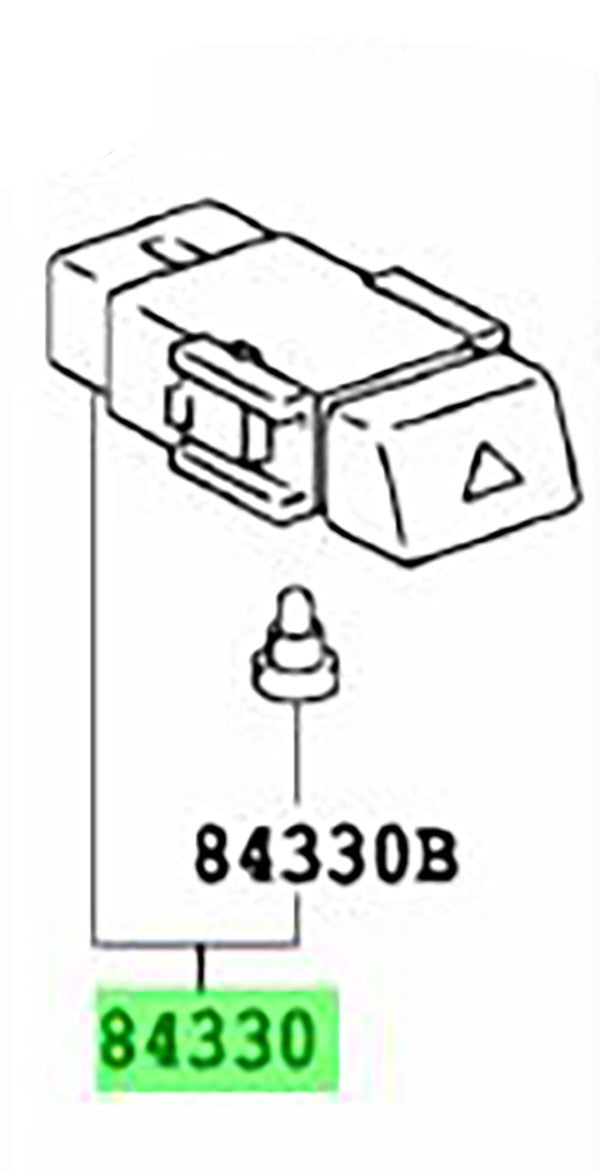 OEM SWITCH HAZARD WARNING SIGN Genuine Toyota Chaser JZX100 Tourer V 84332-221301