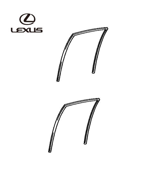 OEM LEXUS RX270/350/450H Rear DoorGlass Run Weatherstrip 68142-48051 68152-480510