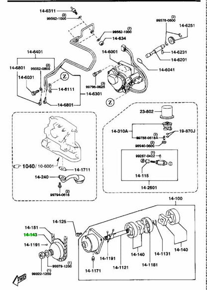 OEM Mazda RX-7 FD3S 13B Oil Pump Driven Sprocket N326-14-143 Genuine0