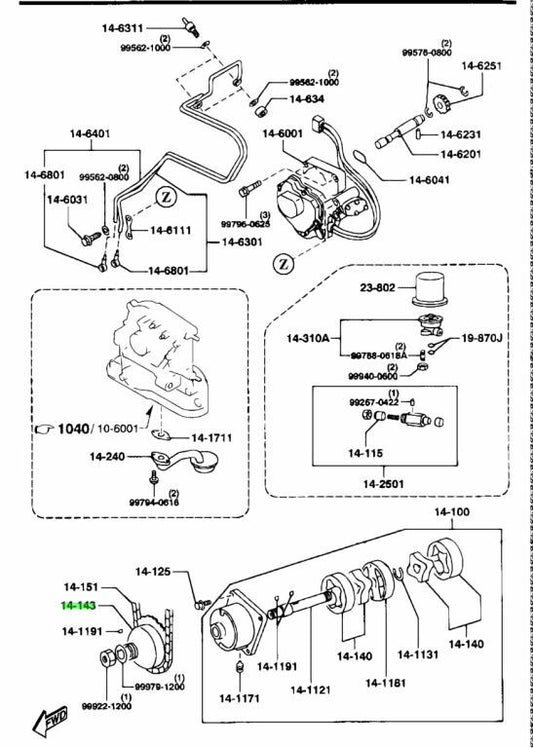 OEM Mazda RX-7 FD3S 13B Oil Pump Driven Sprocket N326-14-143 Genuine0