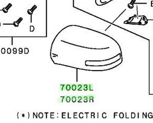 Genuine MitsubishiOutlander PHEV GG3W Door Mirror Cover LR 7632B411XC 7632B412XC1