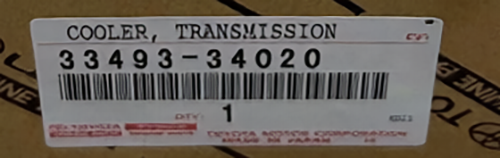 【NEW】Toyota Genuine Land Cruiser Tundra COOLER ASSY TRANSMISSION OIL 33493-340201