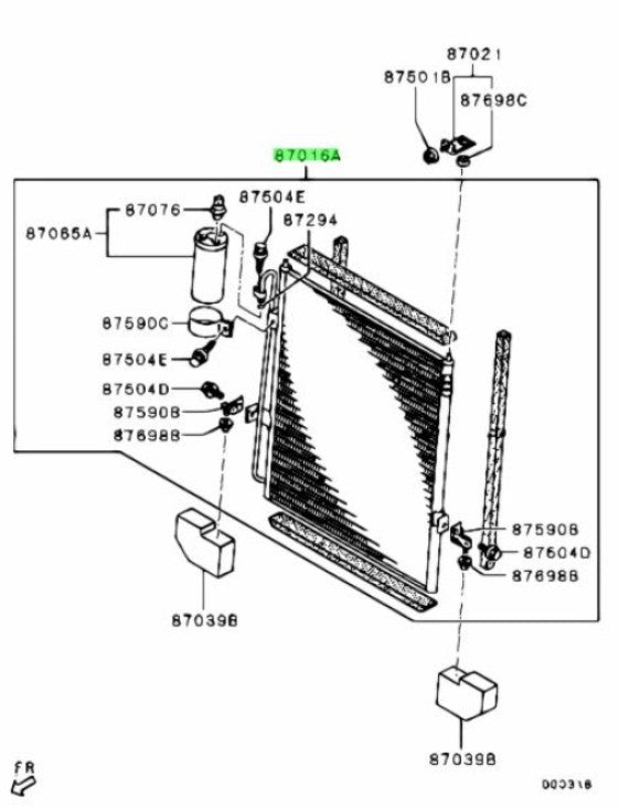 NEW Genuine Mitsubishi A/C Condenser Assembly OEM MN1236421