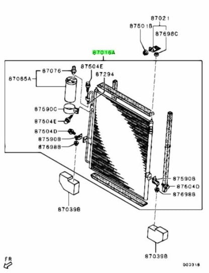 NEW Genuine Mitsubishi A/C Condenser Assembly OEM MN1236421