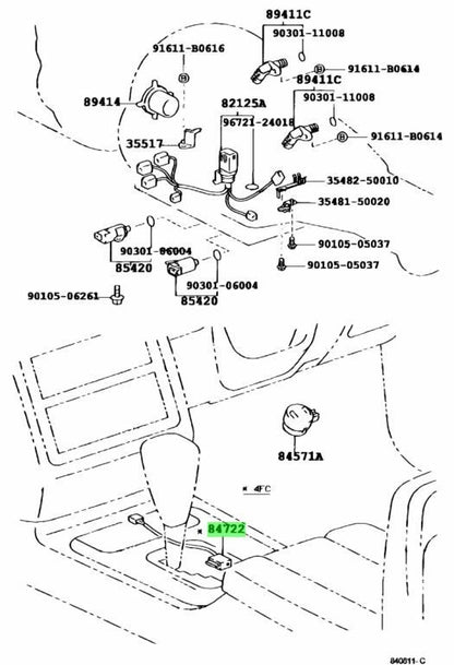 84722-20230 Toyota Switch, transmission control 8472220230, New Genuine OEM Part0