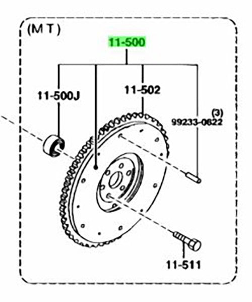 New Genuine Mazda Manual Transmission Flywheel B6S7-11-500A OEM1