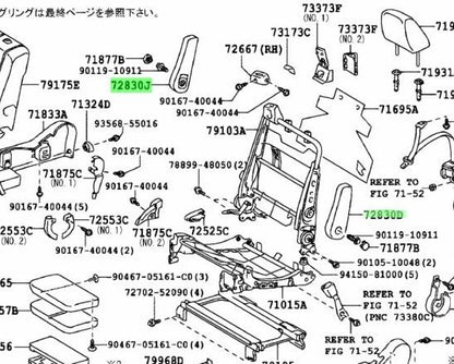 Toyota Estima ACR50W Genuine Rear Seat Armrest 72880-28A50-E1 72890-28A50-E1 Set1