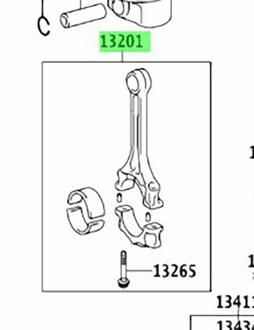OEM Genuine Toyota Connecting Rod Sub AssemblyEngine 13201-39225-C0 1320139225C00