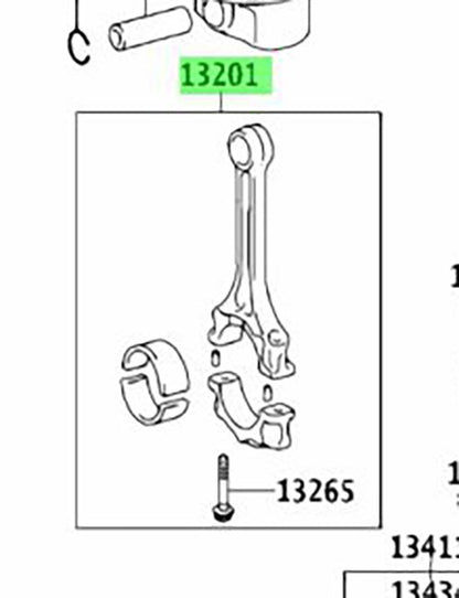 OEM Genuine Toyota Connecting Rod Sub AssemblyEngine 13201-39225-C0 1320139225C00