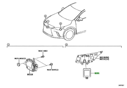 OEM Genuine TOYOTA Lexus Front Side Radar Sensor Assy 882B1-48030 882B1480300