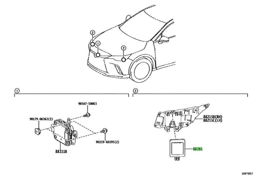 OEM Genuine TOYOTA Lexus Front Side Radar Sensor Assy 882B1-48030 882B1480300