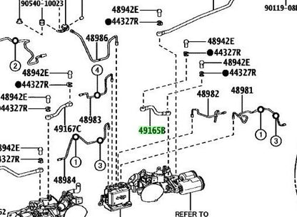 TOYOTA Lexus Suspension Control Pressure Tube Assy No.5 49165-60010 4916560010