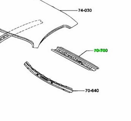 OEM MAZDA REAR HEADER RX-7 FD3S FD01-70-700B1