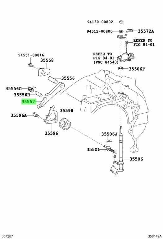 Genuine Toyota Lexus AutomaticTransmissionParkingLockPawl 35557-73010 35557730101