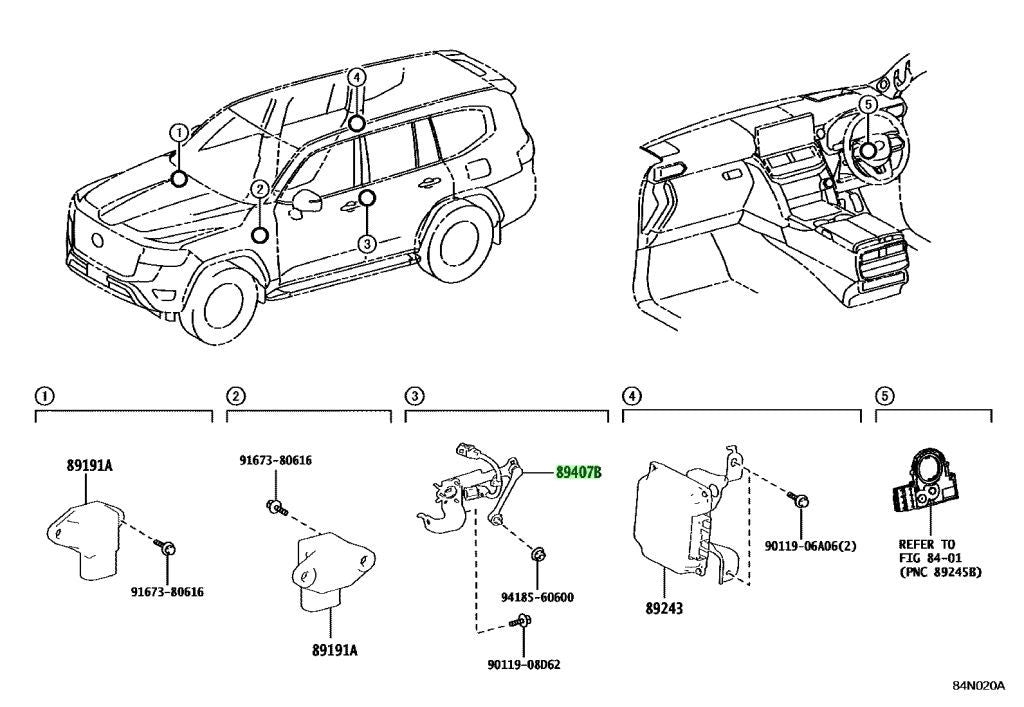 OEM Genuine TOYOTA Lexus Rear RH Height Control Sensor 89407-60050 89407600500