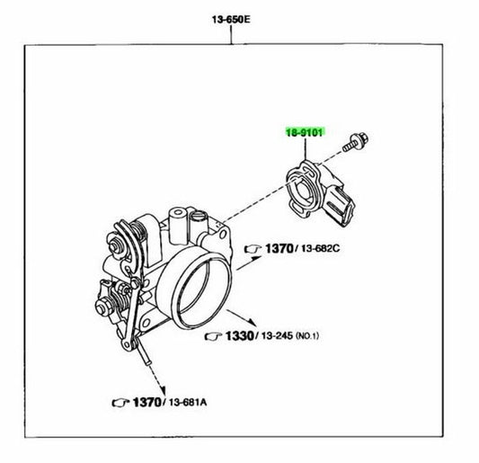 OEM MAZDA KJ0118911 SENSOR, THROTTLE KJ01-18-911