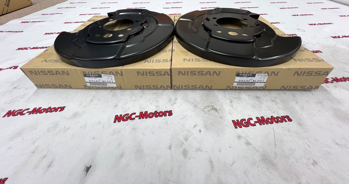 Genuine Nissan Rear Brake Backing Plate LH＆RH SET 44020-WL001 44030-WL001 NEW