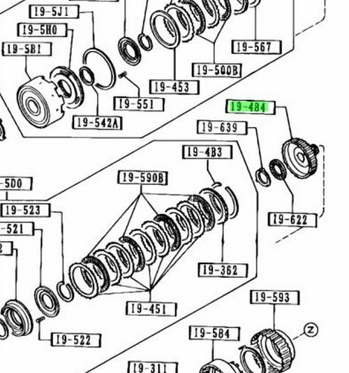 OEM Mazda RX-7 FD3S Eunos Cosmo JCES BV11-19-484 Forward Clutch Hub Genuine AT1