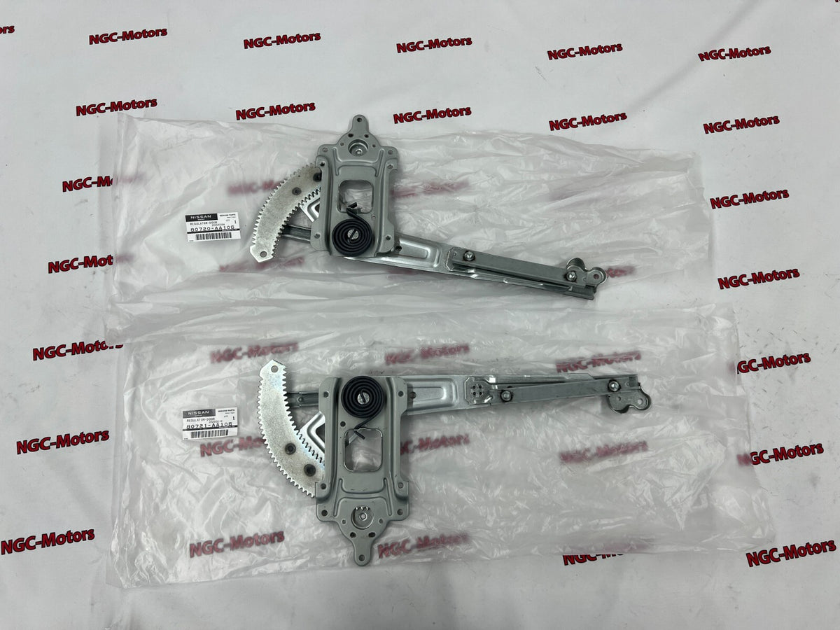 Nissan Genuine OEM Window Regulator Assembly for R34 Skyline Coupe RH LH SET