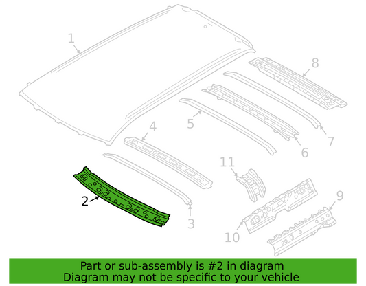 NEW Genuine Mitsubishi Front Roof Rail OEM 5290F6601