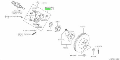 Genuine Nissan 350Z Z33 Rear Left Knuckle Spindle 43019-AL500 OEM0
