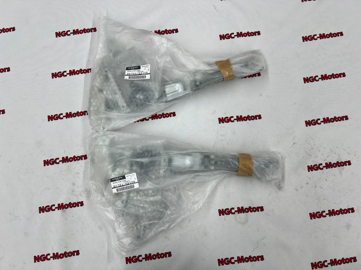 Nissan Genuine OEM Window Regulator Assembly for R34 Skyline Coupe RH LH SET