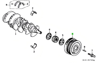 Genuine Honda NSX AT Crankshaft Pulley 13811-PR7-A11