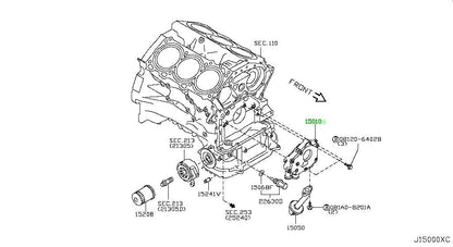 Genuine OEM Oil Pump for Nissan Infiniti EX35 FX35 FX50 350Z 370Z 15010-JK20E1