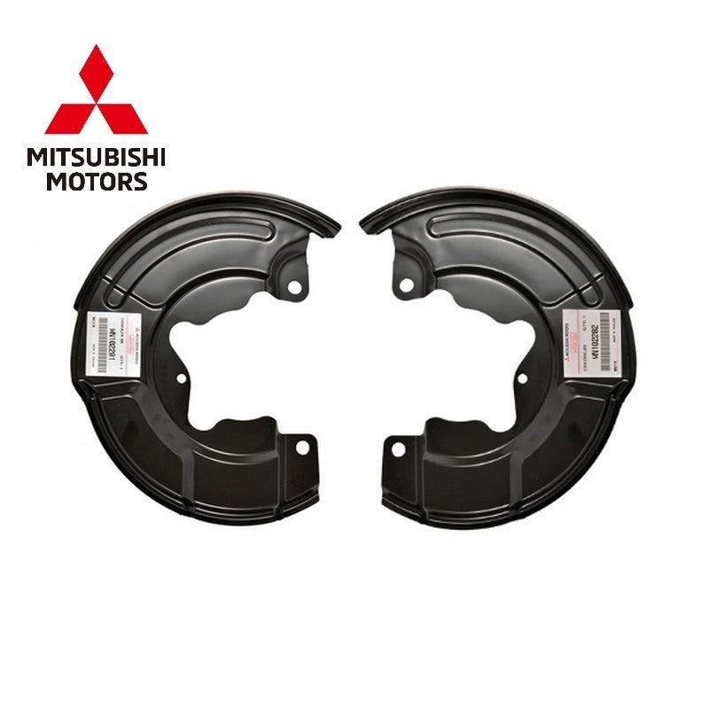 MN102281,MN102282 MITSUBISHI L200 GENUINE FR BRAKE DUST SHIELD SET LH,RH 0