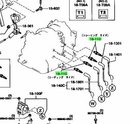 OEM Mazda RX-7 FD3S N3A4-18-110 Spark Plug Genuine1
