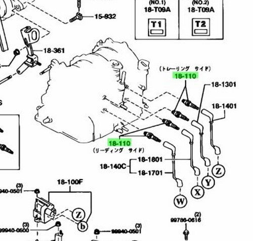 OEM Mazda RX-7 FD3S N3A4-18-110 Spark Plug Genuine1