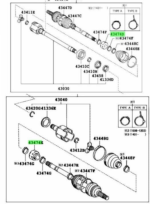 OEM Genuine TOYOTA Lexus Front Drive Shaft Damper RH/LH 43474-48080 43474-481001