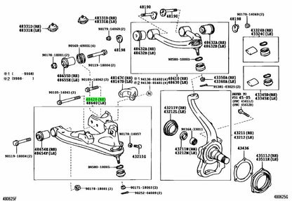 Lexus LX470 Toyota Land Cruiser UZJ100 Front Right Lower Control Arm