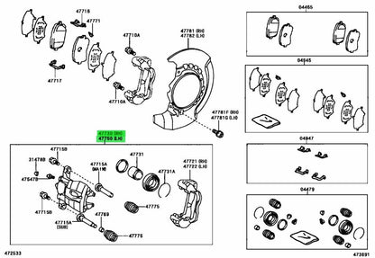 Genuine Toyota Estima Noah Voxy Front Brake Caliper Set 47730-44021 47750-440211