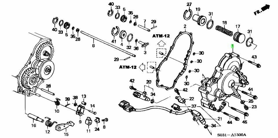 OEM Honda Acura Integra AT Right Side Cover 21240-P4X-000 Genuine0